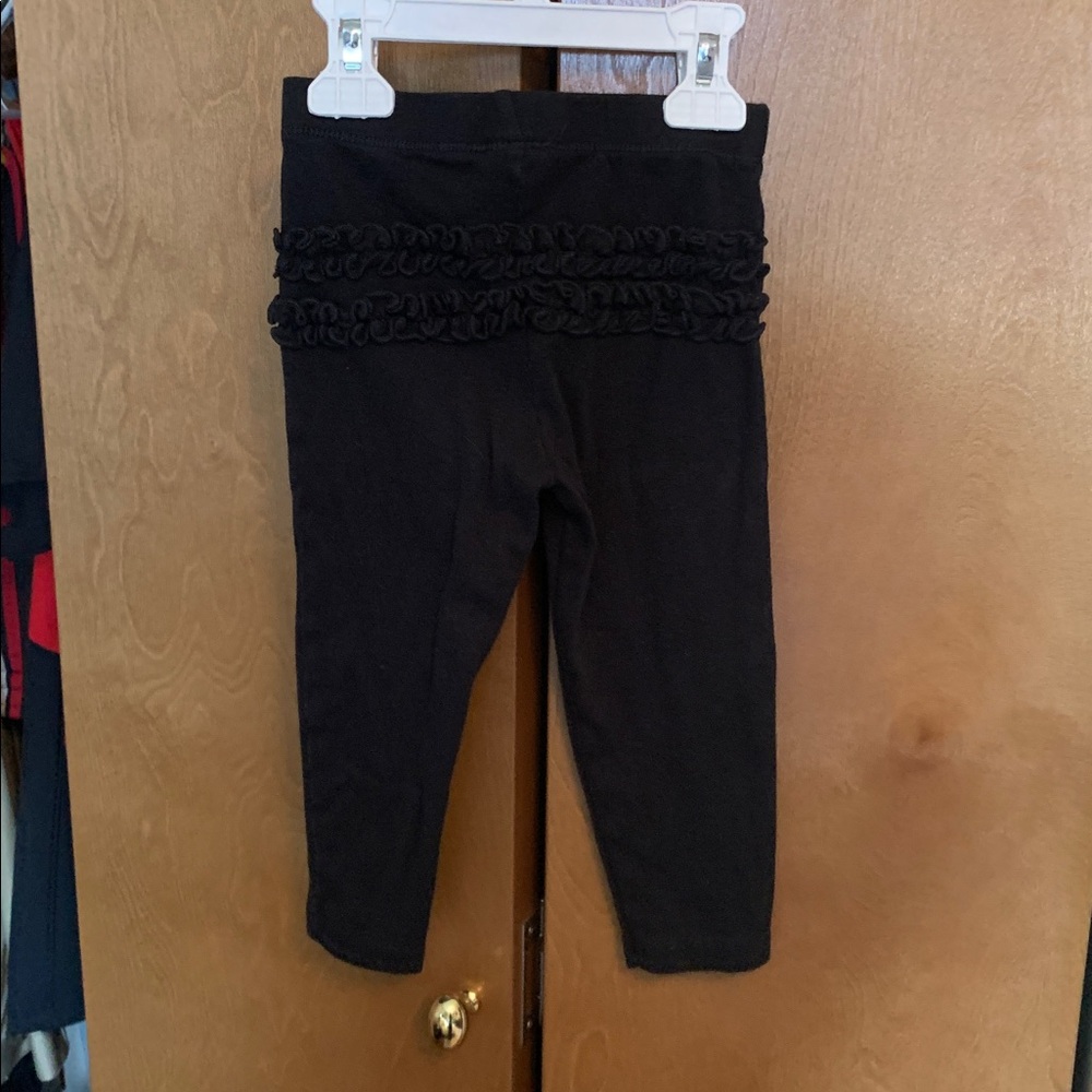 Carter's Black Leggings with Ruffle Trim